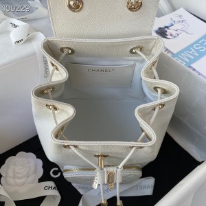 Chanel Duma Backpack 20cm AS3530 Grained Calfskin Leather Fall/Winter 2022 Collection - Image 6