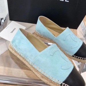 Chanel Espadrille Flats Suede/Lambskin Leather Fall/Winter 2021 Collection - Image 9