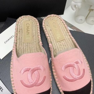 Chanel Espadrille Mules Canvas/Lambskin Leather Fall/Winter 2021 Collection - Image 4