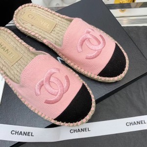 Chanel Espadrille Mules Canvas/Lambskin Leather Fall/Winter 2021 Collection - Image 5