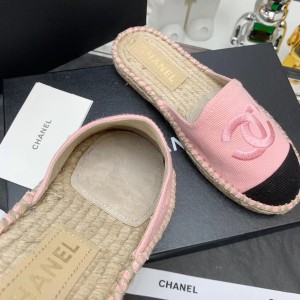 Chanel Espadrille Mules Canvas/Lambskin Leather Fall/Winter 2021 Collection - Image 7