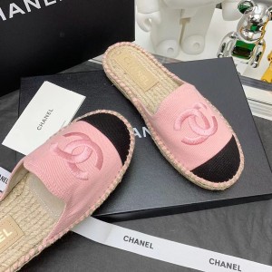 Chanel Espadrille Mules Canvas/Lambskin Leather Fall/Winter 2021 Collection - Image 9