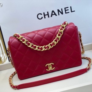 Chanel Flap Bag 25cm AS1977 Lambskin Leather Gold Hardware Fall/Winter 2020 Collection - Image 3