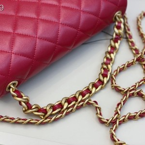 Chanel Flap Bag 25cm AS1977 Lambskin Leather Gold Hardware Fall/Winter 2020 Collection - Image 4