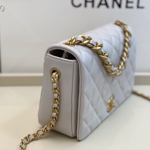 Chanel Flap Bag 25cm AS1977 Lambskin Leather Gold Hardware Fall/Winter 2020 Collection - Image 4