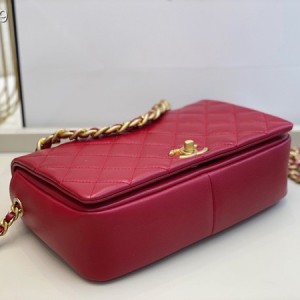 Chanel Flap Bag 25cm AS1977 Lambskin Leather Gold Hardware Fall/Winter 2020 Collection - Image 5