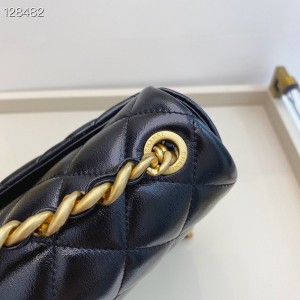 Chanel Flap Bag 25cm AS1977 Lambskin Leather Gold Hardware Fall/Winter 2020 Collection - Image 5