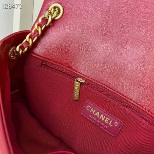 Chanel Flap Bag 25cm AS1977 Lambskin Leather Gold Hardware Fall/Winter 2020 Collection - Image 6