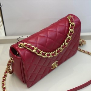 Chanel Flap Bag 25cm AS1977 Lambskin Leather Gold Hardware Fall/Winter 2020 Collection - Image 7