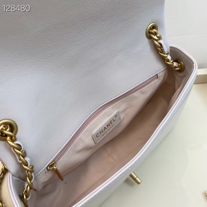 Chanel Flap Bag 25cm AS1977 Lambskin Leather Gold Hardware Fall/Winter 2020 Collection - Image 8