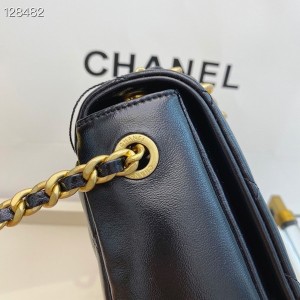 Chanel Flap Bag 25cm AS1977 Lambskin Leather Gold Hardware Fall/Winter 2020 Collection - Image 8