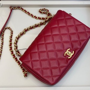 Chanel Flap Bag 25cm AS1977 Lambskin Leather Gold Hardware Fall/Winter 2020 Collection - Image 9