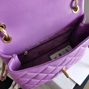 Chanel Flap Bag 25cm Gold Hardware Lambskin Leather Fall/Winter 2020 Collection - Image 5
