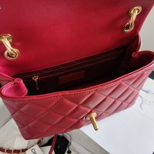Chanel Flap Bag 25cm Gold Hardware Lambskin Leather Fall/Winter 2020 Collection - Image 6