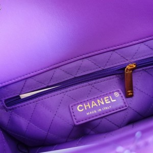 Chanel Flap Bag 25cm Gold Hardware Lambskin Leather Fall/Winter 2020 Collection - Image 8