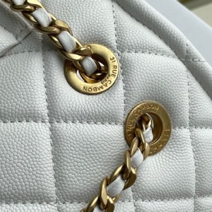 Chanel Flap Bag 30cm Grained Calfskin Leather Gold Hardware Spring/Summer 2021 Collection - Image 4