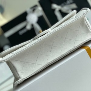 Chanel Flap Bag 30cm Grained Calfskin Leather Gold Hardware Spring/Summer 2021 Collection - Image 5