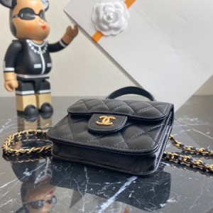Chanel Flap Coin Purse With Chain 12cm AP68007 Lambskin Leather Gold Hardware Spring/Summer 2022 Collection - Image 5