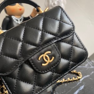 Chanel Flap Coin Purse With Chain 12cm AP68007 Lambskin Leather Gold Hardware Spring/Summer 2022 Collection - Image 6