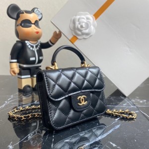 Chanel Flap Coin Purse With Chain 12cm AP68007 Lambskin Leather Gold Hardware Spring/Summer 2022 Collection - Image 7