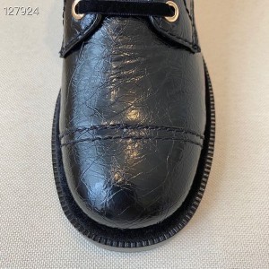 Chanel Lace Up Ankle Boots Patent Crackled Calfskin Leather Fall/Winter 2020 Collection - Image 4