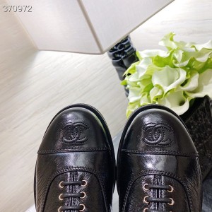 Chanel Lace Up Loafers Lambskin Leather Spring/Summer 2021 Collection - Image 4