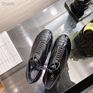 Chanel Lace Up Loafers Lambskin Leather Spring/Summer 2021 Collection - Image 5