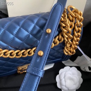 Chanel LeBoy Bag 25cm Lambskin Leather Gold Hardware Fall/Winter 2020 Collection - Image 5