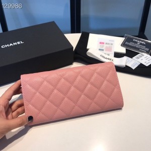 Chanel Long Wallet 19cm Gold Hardware Caviar Leather Fall/Winter 2020 Collection - Image 3