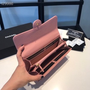 Chanel Long Wallet 19cm Gold Hardware Caviar Leather Fall/Winter 2020 Collection - Image 4