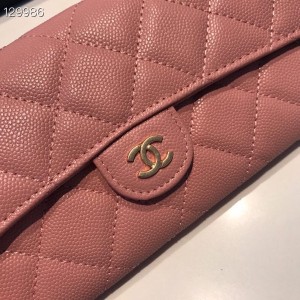 Chanel Long Wallet 19cm Gold Hardware Caviar Leather Fall/Winter 2020 Collection - Image 7