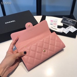 Chanel Long Wallet 19cm Gold Hardware Caviar Leather Fall/Winter 2020 Collection - Image 9