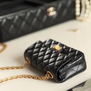 Chanel Mini 2.55 Bag Lambskin Leather Gold Hardware Fall/Winter 2020 Collection - Image 3