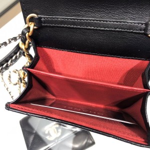 Chanel Mini Cardholder 19 Bag 12cm Lambskin Leather Gold Hardware Fall/Winter 2020 Collection - Image 6