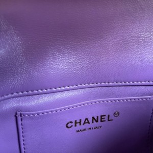Chanel Mini Flap Bag 18cm AS3113 Lambskin Leather Gold Hardware Spring/Summer 2022 Collection - Image 9