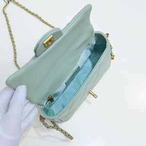 Chanel Mini Flap Bag 20cm AS2855 Grained Calfskin Leather Gold Hardware Spring/Summer 2022 Collection - Image 8