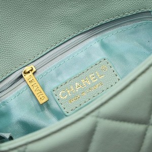 Chanel Mini Flap Bag 20cm AS2855 Grained Calfskin Leather Gold Hardware Spring/Summer 2022 Collection - Image 9