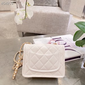 Chanel Mini Flap Bag 20cm Grained Calfskin Leather Gold Hardware Spring/Summer 2021 Collection - Image 3