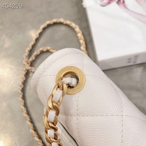 Chanel Mini Flap Bag 20cm Grained Calfskin Leather Gold Hardware Spring/Summer 2021 Collection - Image 8