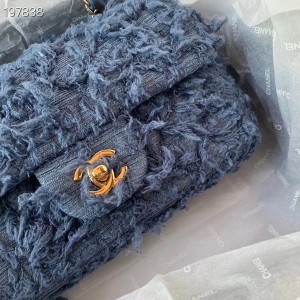 Chanel Mini Flap Bag 20cm Tweed/Lambskin Leather Gold Hardware Cruise 2021 Seasonal Collection - Image 3