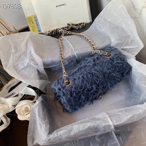 Chanel Mini Flap Bag 20cm Tweed/Lambskin Leather Gold Hardware Cruise 2021 Seasonal Collection - Image 6