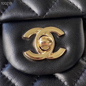 Chanel Mini Flap Bag with Top Handle 20cm AS2431 Lambskin Leather Fall/Winter 2022 Collection - Image 6