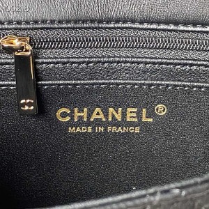 Chanel Mini Flap Bag with Top Handle 20cm AS2431 Lambskin Leather Fall/Winter 2022 Collection - Image 8