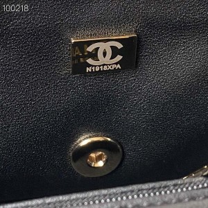 Chanel Mini Flap Bag with Top Handle 20cm AS2431 Lambskin Leather Fall/Winter 2022 Collection - Image 9