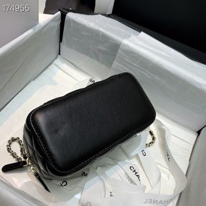 Chanel Mini Vanity Case Shoulder Bag 18cm Gold Hardware Lambskin Leather Spring/Summer 2021 Collection - Image 6