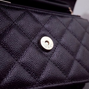 Chanel Mini WOC Bag 15cm A1649 Grained Calfskin Leather Silver Hardware Spring/Summer 2022 Collection - Image 8