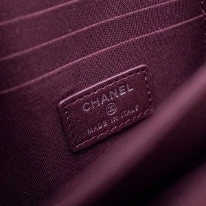 Chanel Mini WOC Bag 15cm A1649 Grained Calfskin Leather Silver Hardware Spring/Summer 2022 Collection - Image 9
