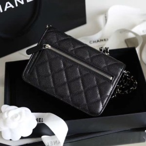 Chanel Mini WOC Bag 15cm Caviar Leather Silver Hardware Fall/Winter 2020 Collection - Image 7