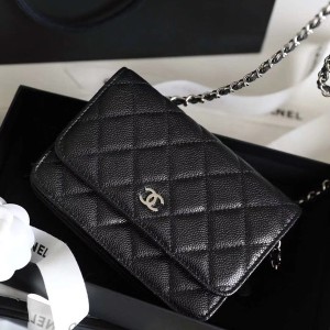 Chanel Mini WOC Bag 15cm Caviar Leather Silver Hardware Fall/Winter 2020 Collection - Image 8