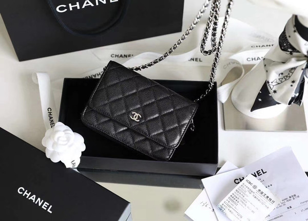 Chanel Mini WOC Bag 15cm Caviar Leather Silver Hardware Fall/Winter 2020 Collection